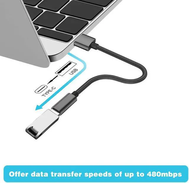 Alt view image 3 of 6 - USB C Female to USB Male Adapter (2-Pack) Type C to USB A Charger Cable Adapter Compatible with iPhone 16 15 15 Pro Max iPad 2018  Galaxy Note 10 S22 S21 S20+ Plus Ultra Google Pixel 4 3