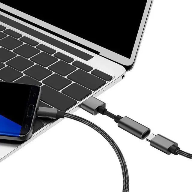 Alt view image 6 of 6 - USB C Female to USB Male Adapter (2-Pack) Type C to USB A Charger Cable Adapter Compatible with iPhone 16 15 15 Pro Max iPad 2018  Galaxy Note 10 S22 S21 S20+ Plus Ultra Google Pixel 4 3