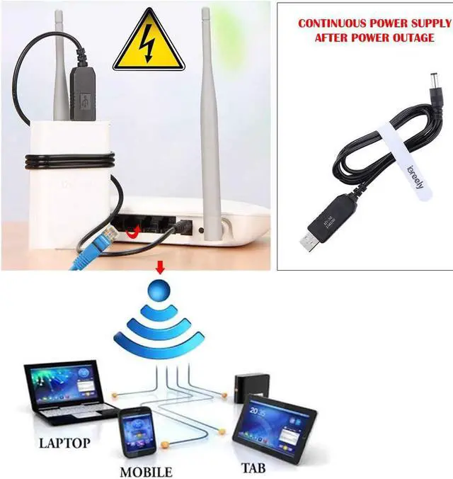 Alt view image 2 of 7 - DC 5V to DC 12V USB Voltage Step Up Converter Cable - iGreely Power Supply USB Cable with DC Jack 5.5 x 2.5mm or 5.5 x 2.1mm USB 5V to DC 12V Cable 3ft