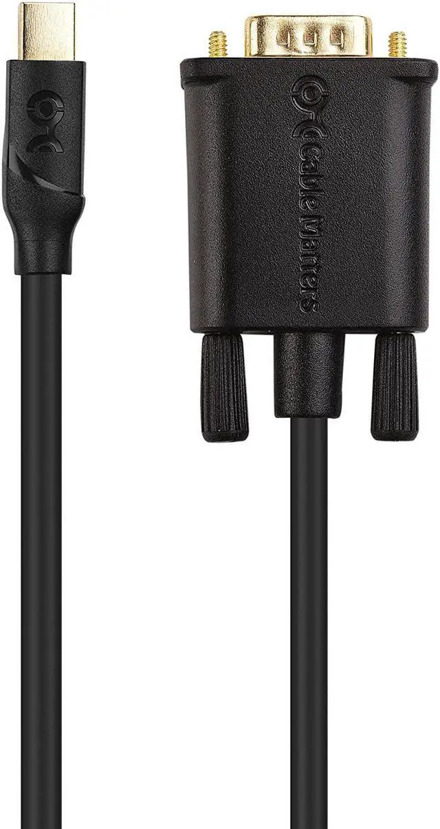 Alt view image 5 of 6 - Cable Matters Mini DisplayPort to VGA Cable (Mini DP to VGA Cable) in Black 6 Feet - Thunderbolt and Thunderbolt 2 Port Compatible