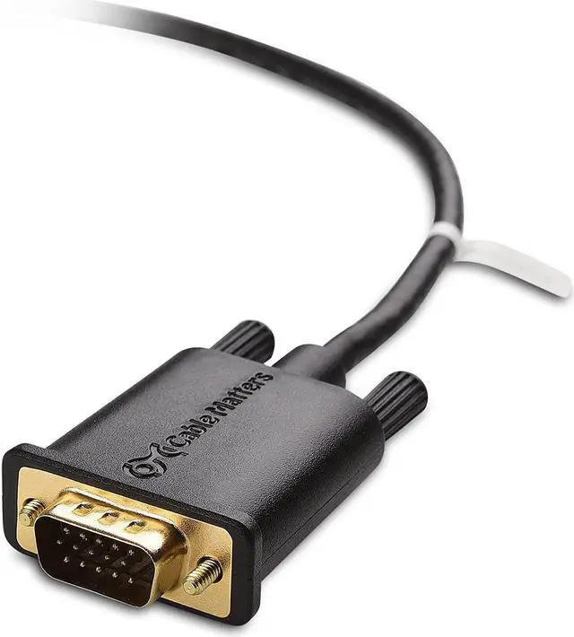 Alt view image 4 of 6 - Cable Matters Mini DisplayPort to VGA Cable (Mini DP to VGA Cable) in Black 6 Feet - Thunderbolt and Thunderbolt 2 Port Compatible