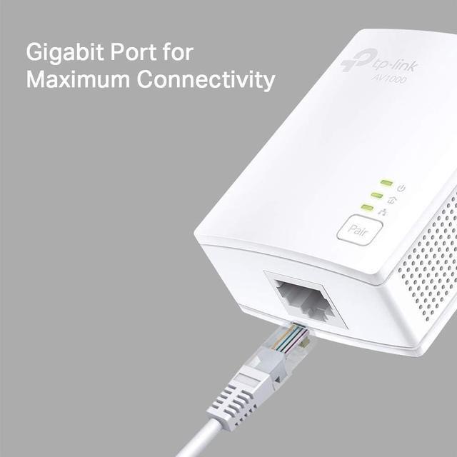 Alt view image 6 of 20 - TP-Link AV1000 Powerline Starter Kit (TL-PA7017 KIT) - Gigabit Port, Plug&Play, Ethernet Over Power, Nano Size, Ideal for Smart TV, Online Gaming, Wired Connection Only
