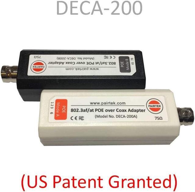 POE-Over-Coax Adapter Kit (DECA-200) - Twin Pack - by PAIRTEK 