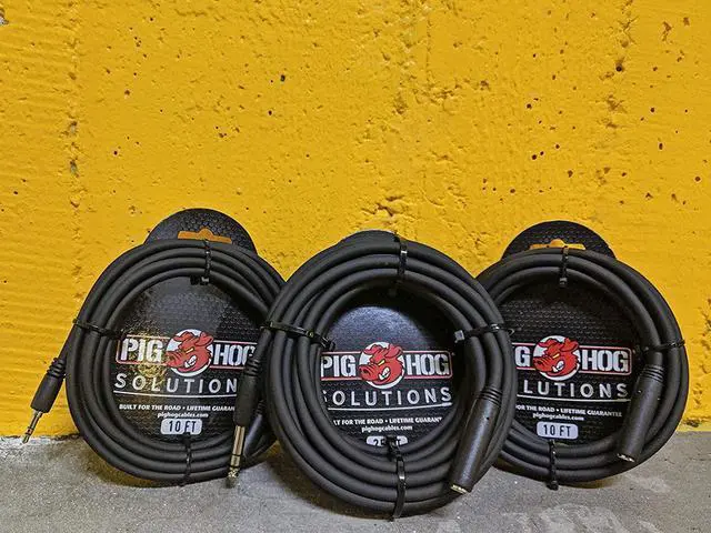 Alt view image 5 of 11 - Pig Hog 10' TRS 1/4" Female to TRS 1/4" Male Headphone Extension Cable #PHX14-10
