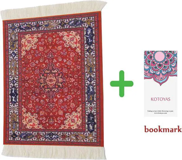 Alt view image 3 of 5 - Rug Mouse Pad 2 Pack Woven Rug Bohemian Style Carpet Mouse Pad for Table Décor