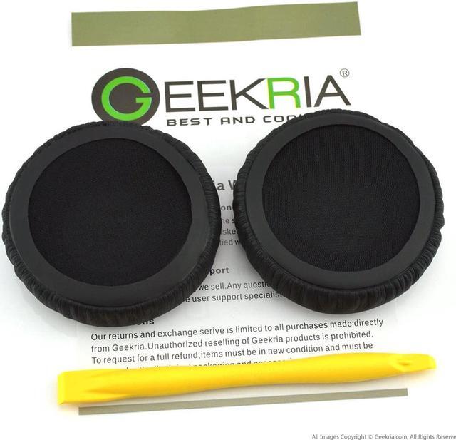Alt view image 12 of 16 - Geekria QuickFit Protein Leather Replacement Ear Pads for Monster DNA On-Ear Headphones Earpads, Headset Ear Cushion Repair Parts (Black)