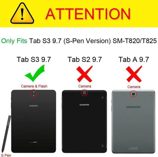 Alt view image 2 of 3 - BONAEVER For Samsung Galaxy Tab S3 9.7 inch Case Model SM-T820 T825 T827 Protective Silicone Cover with Stand andandle H Grip Shoulder Strap