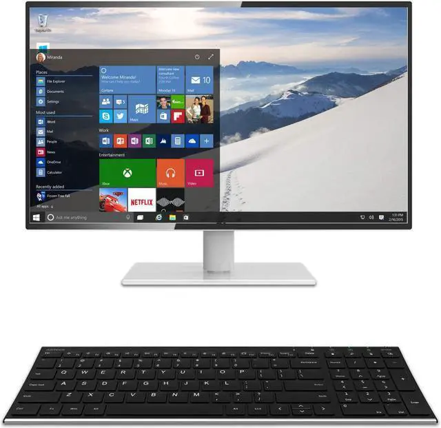 Alt view image 7 of 7 - Arteck USB Wireless Keyboard Stainless Steel Ultra Slim Keyboard with Numeric Keypad for Computer/PC/Laptop and Windows 11/10/8 Rechargeable Battery