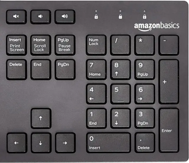 Alt view image 4 of 4 - Amazon Basics Matte Black Wired Keyboard, US QWERTY Layout, 10 Pack one Carton