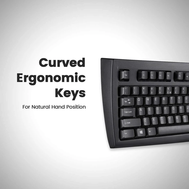 Alt view image 5 of 7 - Perixx Periboard-107 Wired PS2 Full Size Keyboard, US English Layout