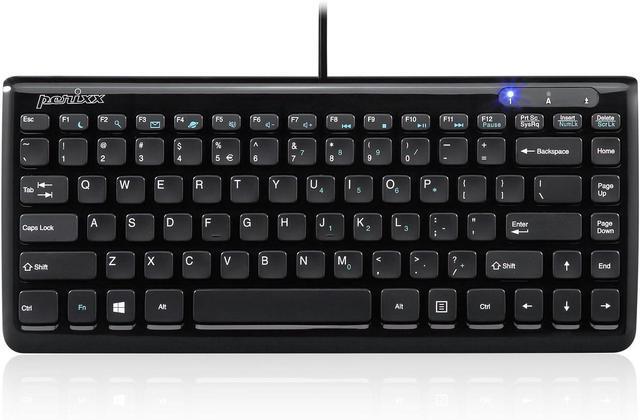 Perixx PERIBOARD-407B USB Mini Toetsenbord - 11 Sneltoetsen | Zwart Glossy | US Layout