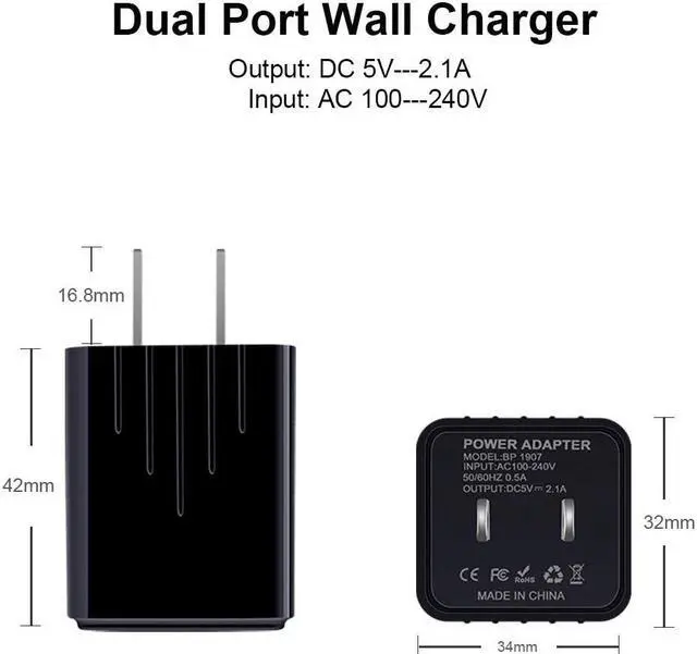 Alt view image 5 of 7 - USB Type C Wall Charger Block Cube Fast Charging C Charger Cable Cord 6ft for Samsung Galaxy S21/S21 Ultra/S21 Plus/S20/S20+/S10e/S9/S8/A10e/A20/A50/A51/A71/Note 20/10/9 Google Pixel 5 4 3a Moto G8 G7