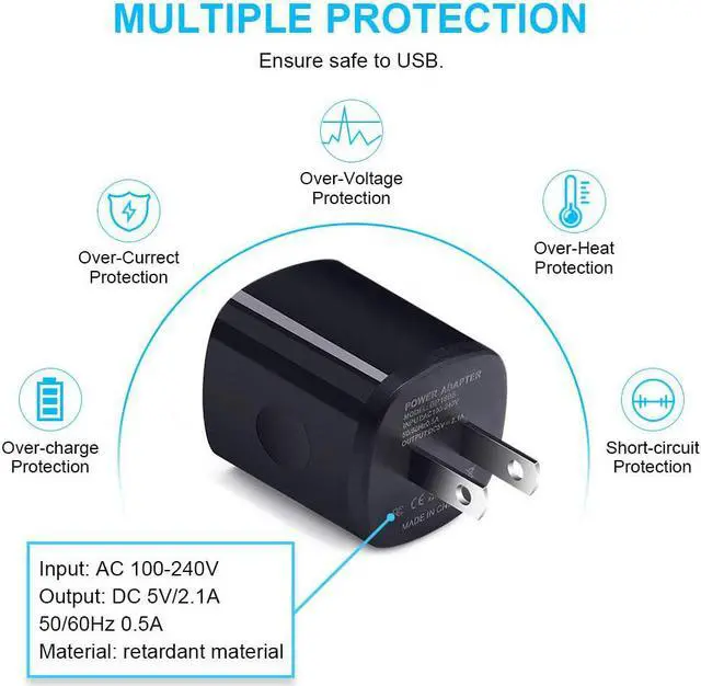 Alt view image 6 of 7 - Wall Charger with Type C Fast Charging Cable Compatible Sumsung Galaxy S20 A20 A21 A51 S10E S9 A20 A50 A70 Note 20 LG Stylo 6/5/4 G9Google Pixel 3a/2xl/4xl/5xl 2pcs Charging Block Cube + USB C Cord