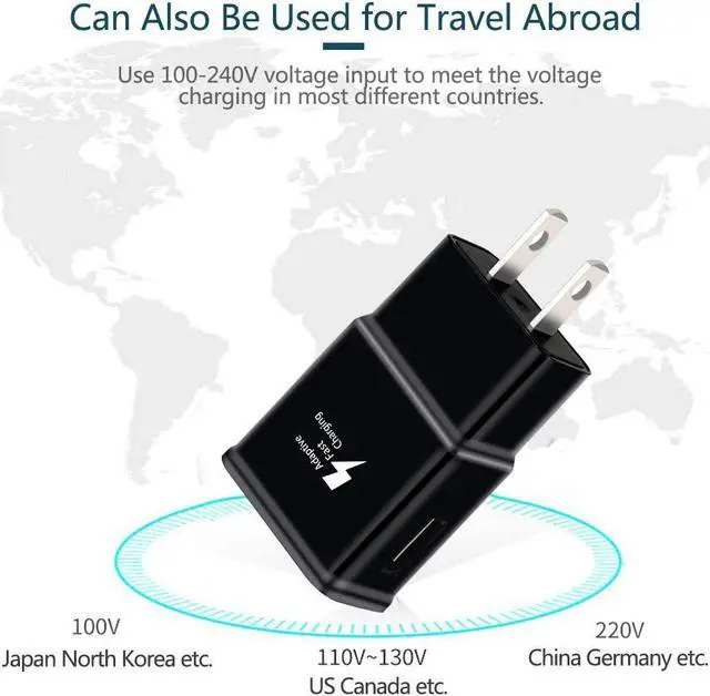 Alt view image 6 of 7 - 2 Pack Fast Charging Block, USB Adaptive Fast Charger Box Android Cell Phone Tablet Adapter for Samsung Galaxy S20 S10 S9 S8 S7 A56 A55 A54 A40 A36 A35 A25 A20 A16 A15 A14 A13 Note8 9, EP-TA20JBE