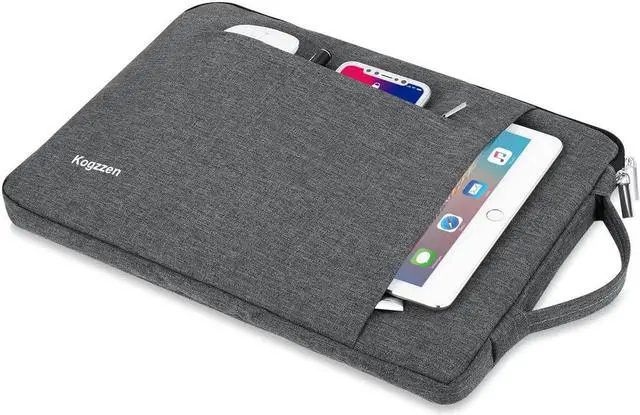 Alt view image 3 of 7 - 15 15.6 16 Inch Laptop Sleeve Case Waterproof Shockproof Notebook Bag Compatible with MacBook Pro 16 15/ Dell XPS 15/ Surface Laptop 15/ Chromebook Dell HP Lenovo Acer Asus Samsung - Gray