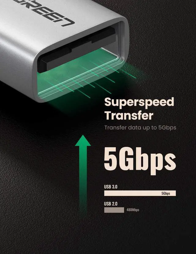 Alt view image 5 of 7 - UGREEN USB C to USB 3.0 Adapter 2 Pack, Type C Male to USB Female OTG Adapter,Thunderbolt 3 to USB Adapter Compatible with MacBook Air 2020, iPad Pro 2020, Galaxy Note20 Ultra and More (Sliver)