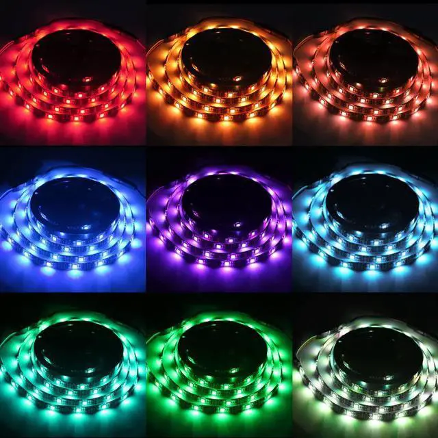 Alt view image 7 of 7 - Battery Powered Led Strip Lights RGB with Mini Controller Waterproof Led Rope Lights Battery Operated Led Lights Multi Color Changing Lights 2M 6.56ft
