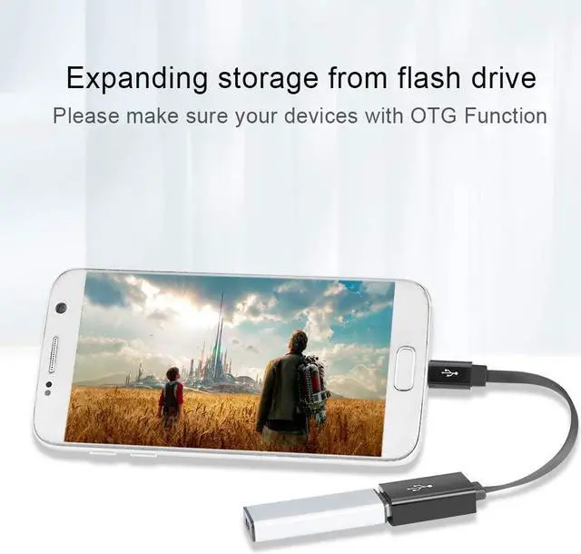 Alt view image 3 of 7 - CableCreation Micro USB 2.0 OTG Cable Flat On The Go Adapter Micro USB Male to USB Female for Samsung S7 S6 Edge S4 S3 Android or Other Smart Phones Tablets with OTG Function 6 Inch, Black