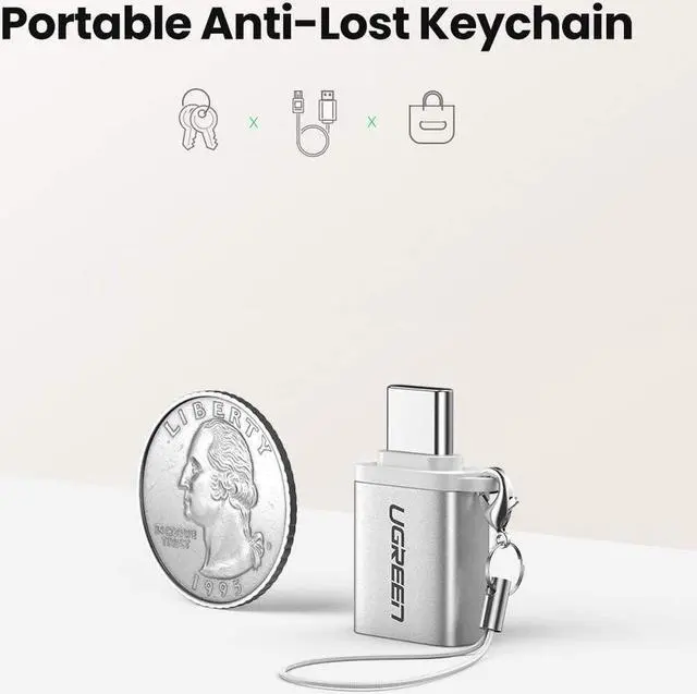 Alt view image 7 of 7 - UGREEN USB C to USB 3.0 Adapter 2 Pack, Type C Male to USB Female OTG Adapter,Thunderbolt 3 to USB Adapter Compatible with MacBook Air 2020, iPad Pro 2020, Galaxy Note20 Ultra and More (Sliver)