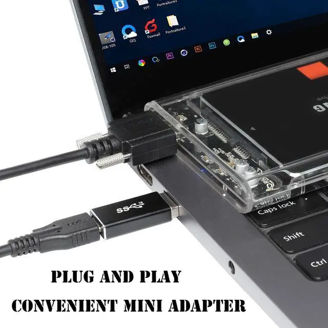 Alt view image 7 of 7 - USB C to USB Adapter [2 Pack] Warmstor Type C Female to USB A Male Converter Support Double Sided 10Gbps Sync & 20V/3A Charge for iPhone 11 12 Pro Max MiniiPadSamsung GalaxyGoogle Pixel 5 4 3 XL