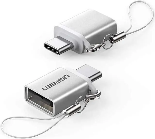 Main image of UGREEN USB C to USB 3.0 Adapter 2 Pack, Type C Male to USB Female OTG Adapter,Thunderbolt 3 to USB Adapter Compatible with MacBook Air 2020, iPad Pro 2020, Galaxy Note20 Ultra and More (Sliver)