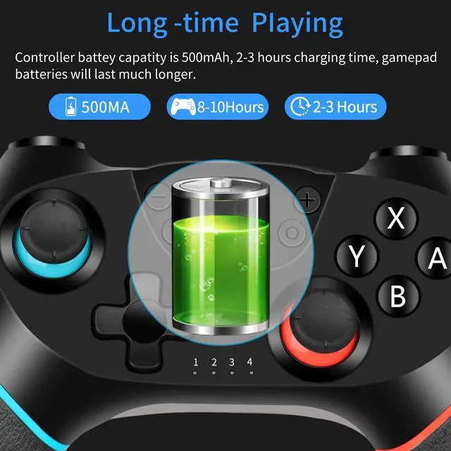 Alt view image 4 of 5 - Wireless Switch Pro Controller Gamepad Joypad Remote Joystick for Nintendo Switch Console
