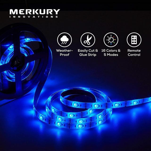 Merkury Innovations LED Strip Light Waterproof 120 LEDs 12 Ft RGB