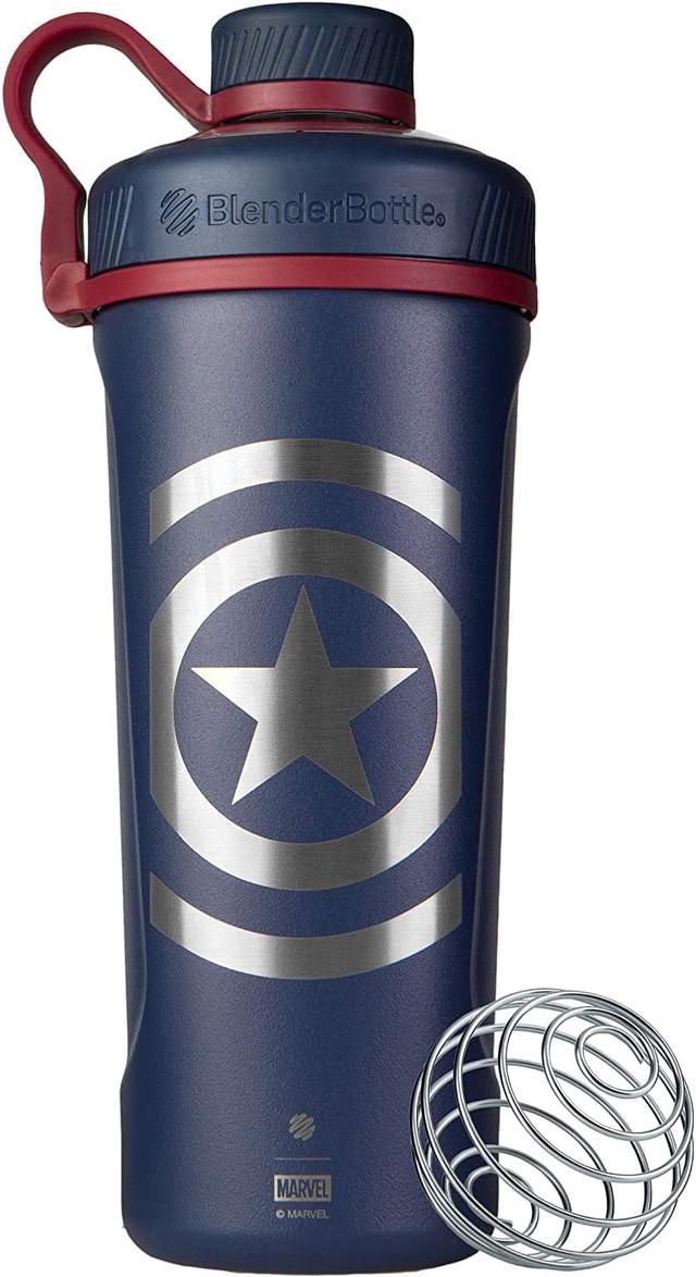 BlenderBottle Comics Radian Insulated Stainless Steel Shaker Bottle,  26-Ounce, Captain Marvel 