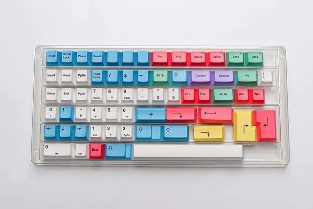 Alt view image 5 of 6 - Corn Dye Sublimation Keycaps - Cherry Profile - Thick PBT Keysets for Mechanical Keyboard (139 Keys, Chalk)