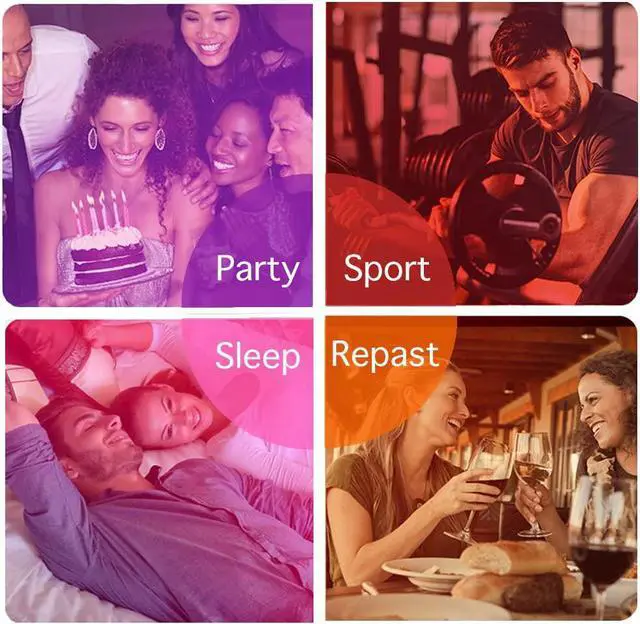 Alt view image 3 of 7 - RGB LED Light Bulb Color Changing Light Bulb 40W Equivalent 450LM 2700K Warm White 5W E26 Screw Base RGBW Flood Light Bulb- 12 Color Choices - Timing Infrared Remote Control (4 Pack)