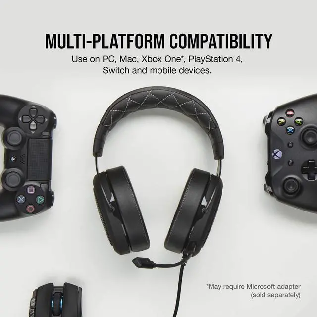 Alt view image 6 of 7 - HS60 PRO - 7.1 Virtual Surround Sound Gaming Headset with USB DAC - Works with PC Xbox Series X Xbox Series S Xbox One PS5 PS4 and Nintendo Switch - Carbon (CA-9011213-NA)