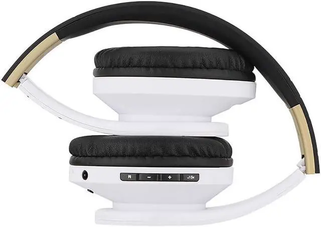 Alt view image 6 of 7 - PowerLocus Bluetooth Over-Ear Headphones, Wireless Stereo Foldable Headphones Wireless and Wired Headsets with Built-in Mic, Micro SD/TF, FM for iPhone/Samsung/iPad/PC (Black/White)