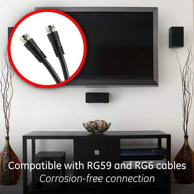 Alt view image 4 of 6 - Digital 4-Way Coaxial Cable Splitter 2.5 GHz 5-2500 MHz RG6 Compatible Works with HD TV Satellite High Speed Internet Amplifier Antenna Gold Plated Connectors Corrosion Resistant 33527