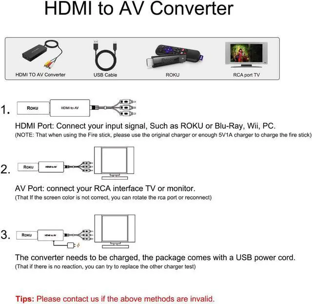 Alt view image 4 of 7 - HDMI to RCA Converter HDMI to Composite Video Audio Converter Adapter HDMI to AV Supports PAL/NTSC for PS4 Xbox Switch TV Stick Blu-Ray DVD Player