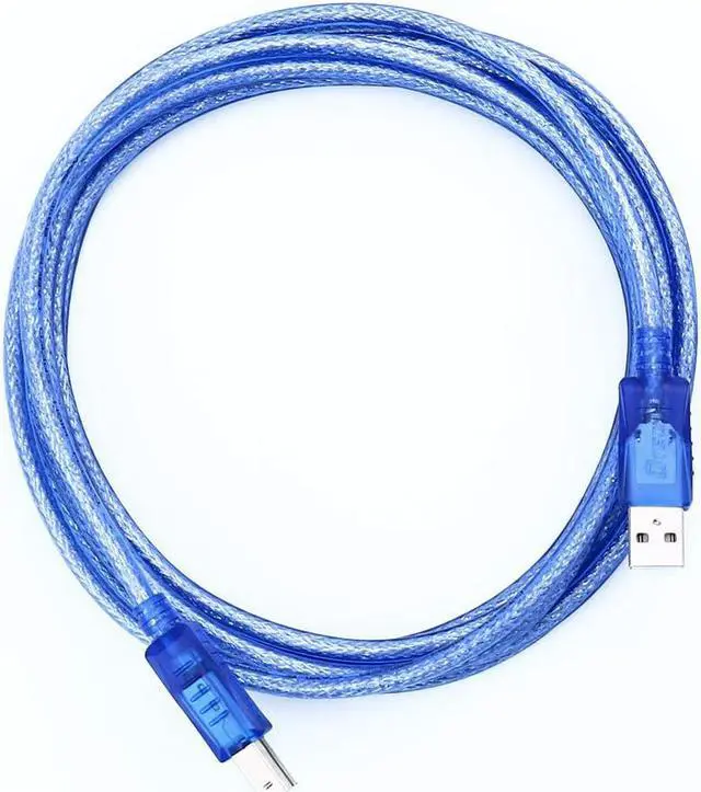 Alt view image 5 of 6 - DTECH 15ft USB Printer Cable 2.0 A Male to B Male Port Square end Scanner Cord (15 Feet Blue)