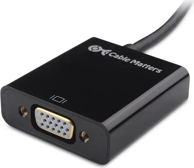 Alt view image 5 of 7 - Unidirectional HDMI to VGA Adapter (HDMI to VGA Converter/VGA to HDMI Adapter) in Black