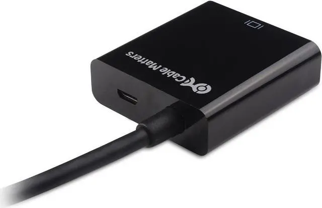 Alt view image 6 of 7 - Unidirectional HDMI to VGA Adapter (HDMI to VGA Converter/VGA to HDMI Adapter) in Black