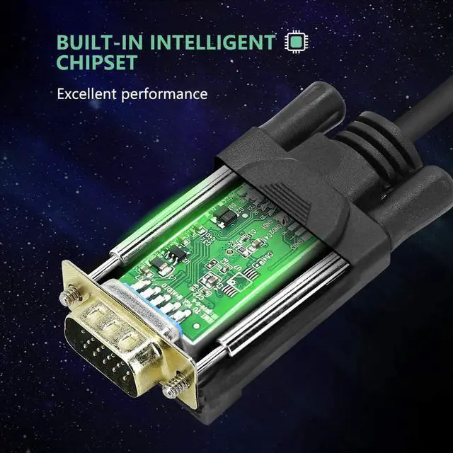 Alt view image 6 of 7 - HDMI to VGA Benfei Gold-Plated HDMI to VGA 3 Feet Cable (Male to Male) Compatible for Computer Desktop Laptop PC Monitor Projector HDTV Raspberry Pi Roku Xbox and More