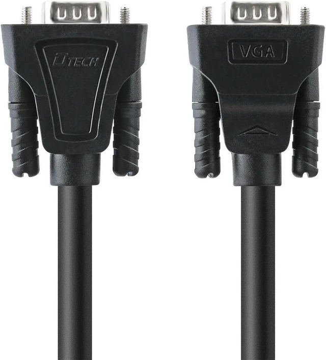 Alt view image 6 of 7 - DTECH 75ft VGA Cable Male to Male with Ferrites Screws 1080p High Resolution for Computer Monitor Projector