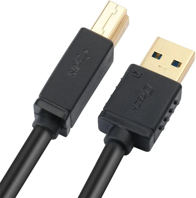 Alt view image 5 of 7 - DTECH 3 Feet USB Printer Cable 3.0 A Male to B Male Cord Superspeed Data KVM Wire (1 Meter, Black) Not for Printer with USB 2.0 Port