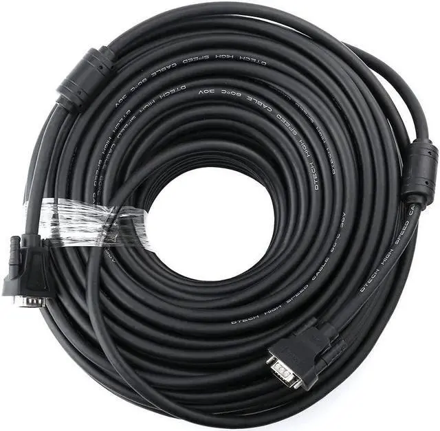 Alt view image 7 of 7 - DTECH Heavy Duty 150 Feet Long VGA Cable Male to Male Computer Monitor Cord 1080p High Resolution - 46m Black