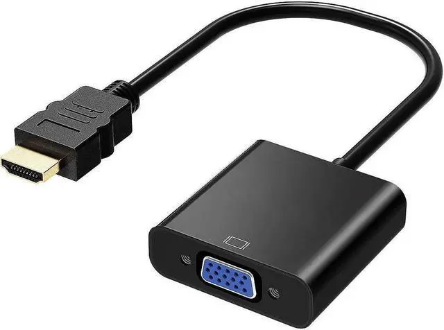 Main image of HDMI to VGA Gold-Plated HDMI to VGA Adapter Male to Female for Computer Desktop Laptop PC Monitor Projector HDTV Chromebook Raspberry Pi Roku Xbox and More