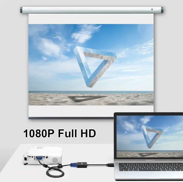 Alt view image 4 of 7 - UPGROW HDMI to VGA Adapter HDMI Male to VGA Female Converter Support Computer Desktop Laptop PC Monitor Projector HDTV Chromebook Xbox and More Model Number: UPGROWHMVF01