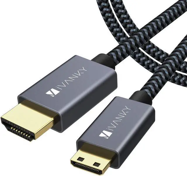 Main image of Mini HDMI to HDMI Cable, Ivanky High Speed 4K 60Hz Male to Male HDR HDMI 2.0 Adapter,Compatible with Sony HDR-XR50, Nikon Z6 Canon EOS RP/EOS R/EOS 7D Mark II / XA40,Lenovo Thinkpad Yoga, 6 ft
