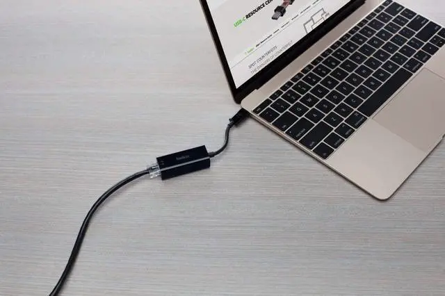 Alt view image 6 of 15 - Belkin F2CU040btBLK USB-C to Gigabit Ethernet Adapter (Also Known as USB Type-C)