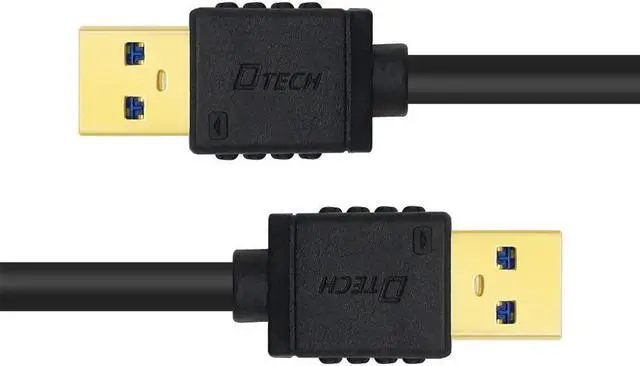 Alt view image 4 of 5 - DTech Short USB 3.0 Type A to A Cable Male to Male High Speed Data Cord 9.8-Inch Black Compatible with Printer  Computer Speaker Laptop Fan Cooling Pad USB Hub External Hard Drive