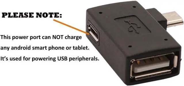 Alt view image 4 of 4 - 2-in-1 Powered Micro USB OTG Adapter 90 Degree Left Angled for PlayStaion Classic Raspberry Pi Zero Chromecast and TiVo Stream 4K - 2 Pack