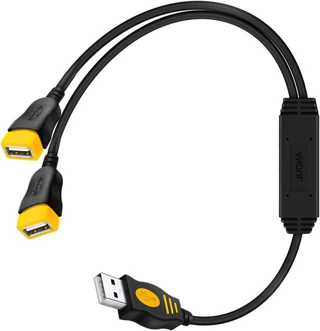 lække Bowling Egenskab USB Splitter 2.0,Andul USB Y Cable One Male to Female Dual Hub Power Cord  Extension Adapter USB Converters - Newegg.com