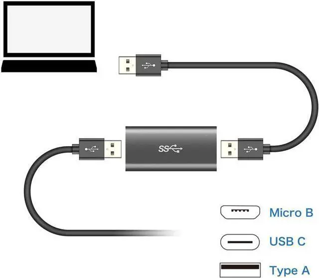 Alt view image 5 of 6 - [2-Pack] Aluminum Type A Female to Female -Connector Converter USB 3.0 Coupler Adapter (Grey)