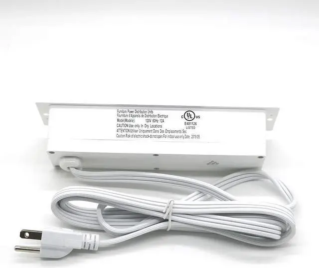 Alt view image 4 of 4 - Recessed Power Strip Socket with USB Ports Mountable Desk Power Outlet Desktop Power Strip 4 AC Outlets 2 USB Ports for Conference Cabinet Sofa Countertop UL Listed